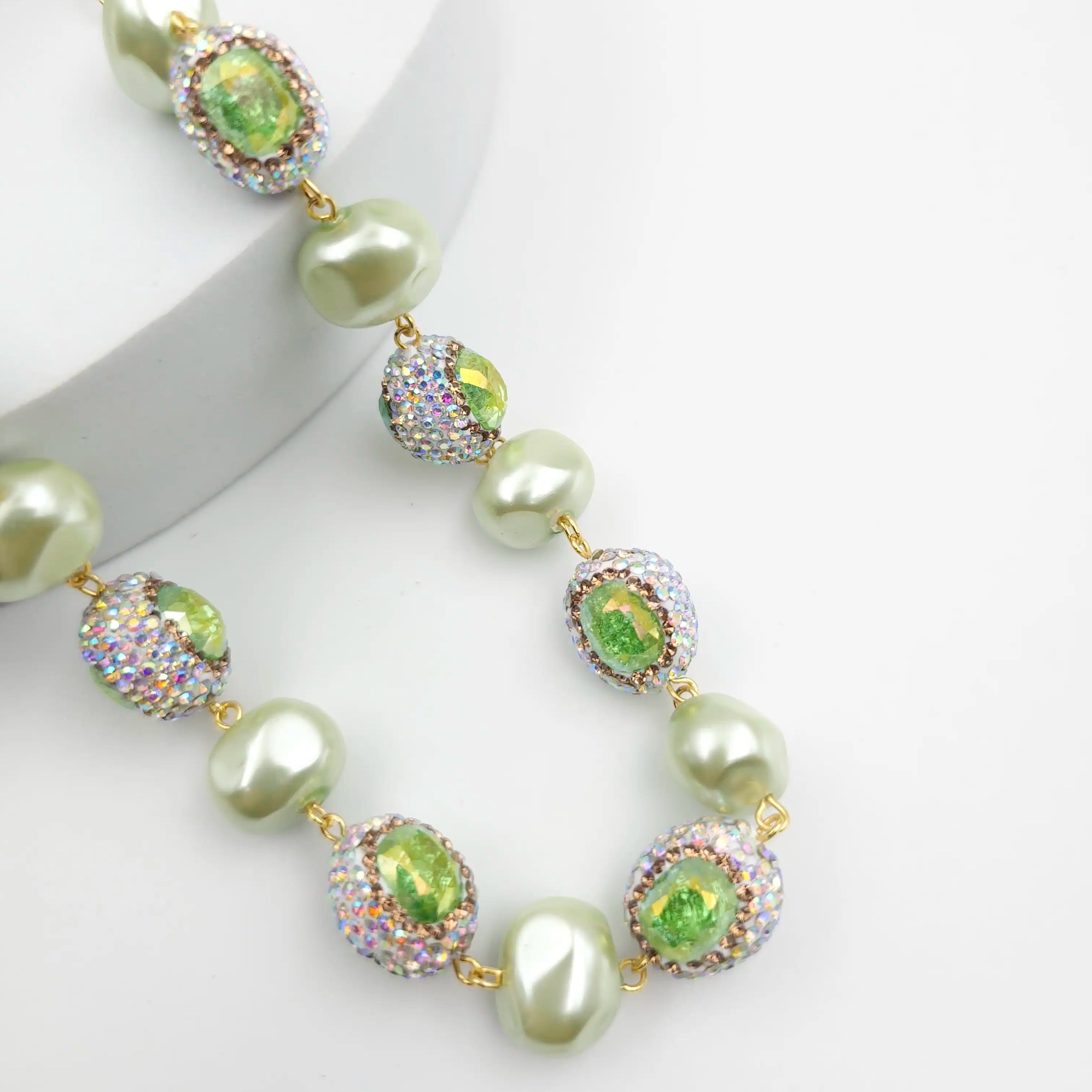 Crystal Marquise Shell Pearl Luxury Jewellery Set