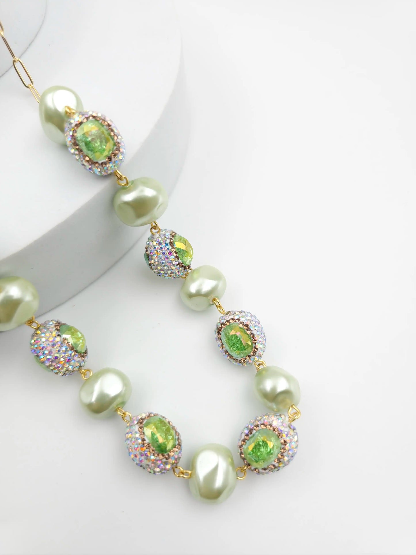 Crystal Marquise Shell Pearl Luxury Jewellery Set