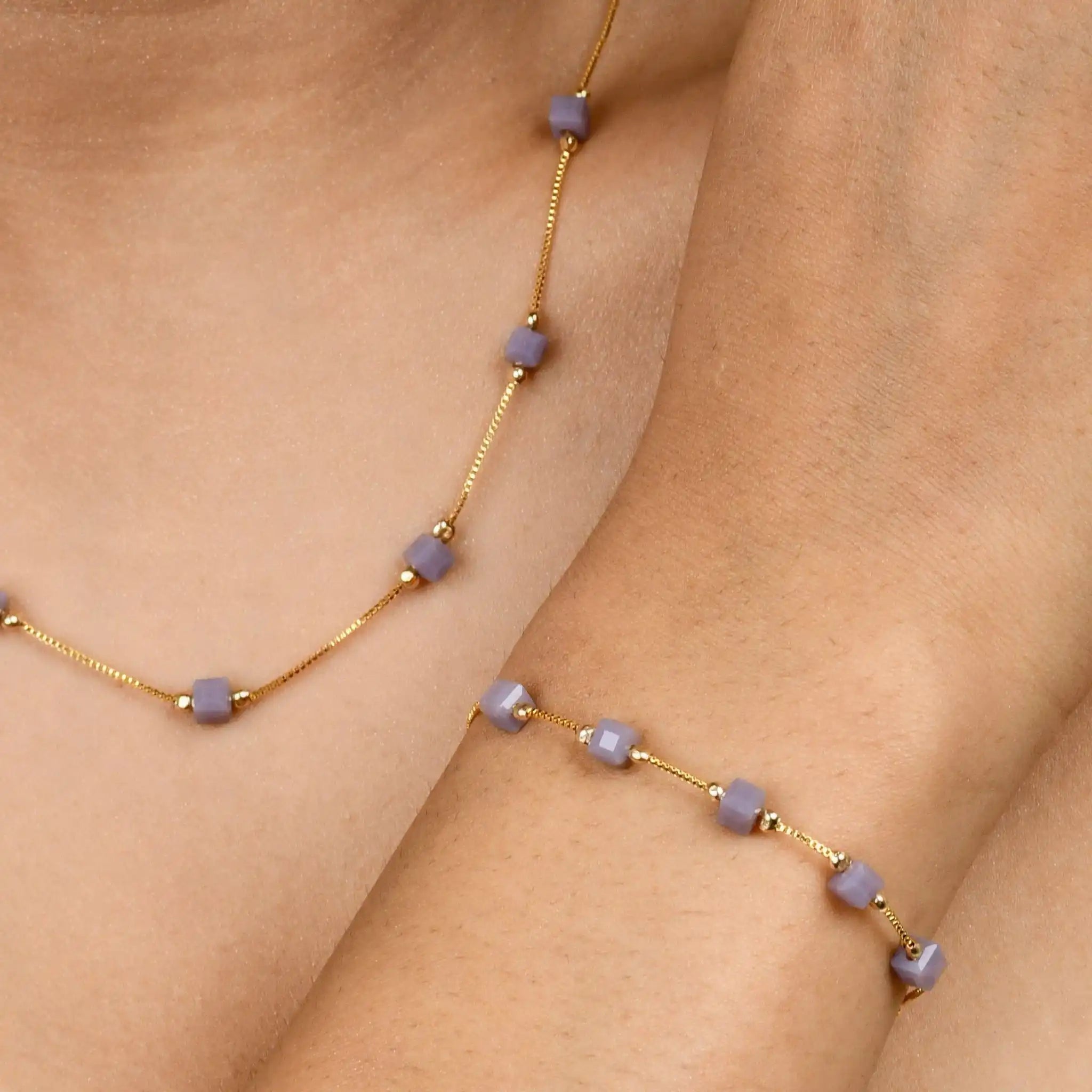 Cuboid Beaded Dainty Bracelet
