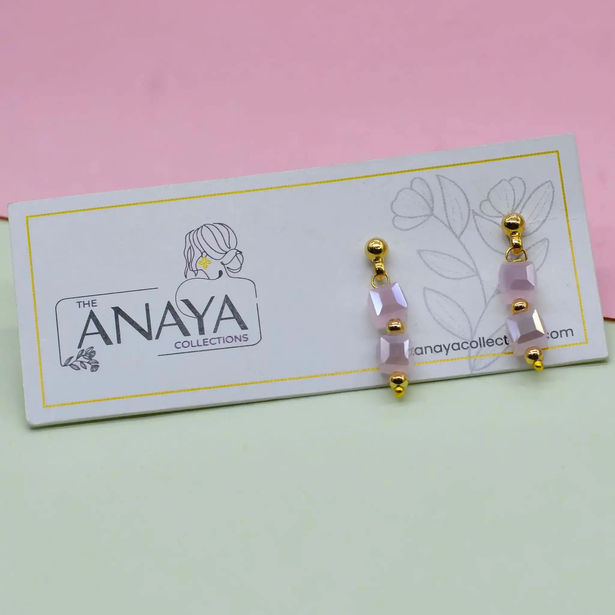 Cuboid Beaded Dainty Earrings