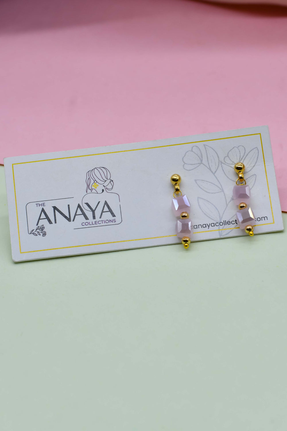 Cuboid Beaded Dainty Earrings