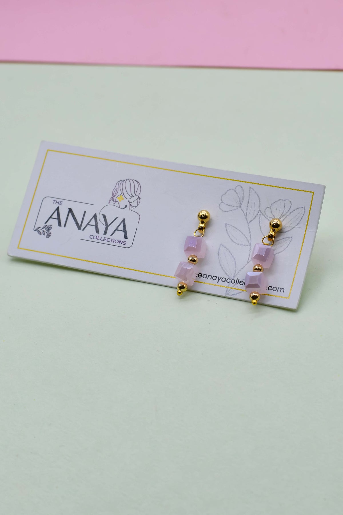 Cuboid Beaded Dainty Earrings