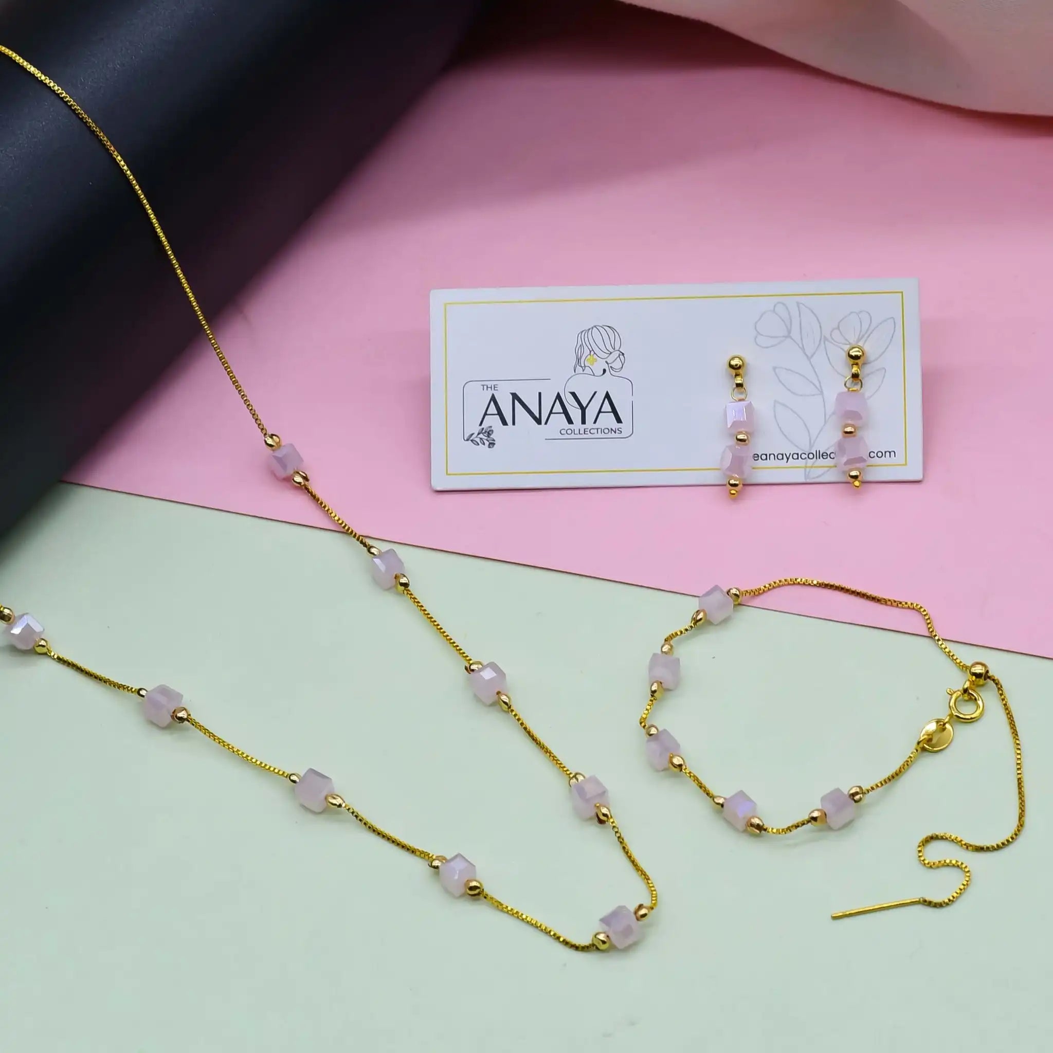 Cuboid Beaded Dainty Set