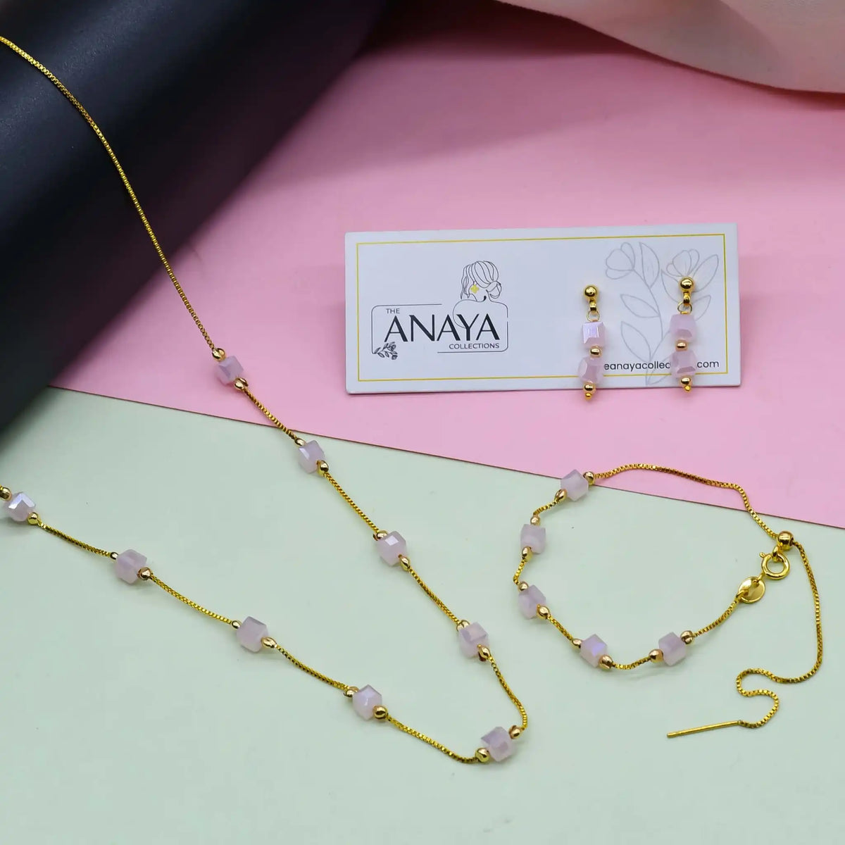 Cuboid Beaded Dainty Set