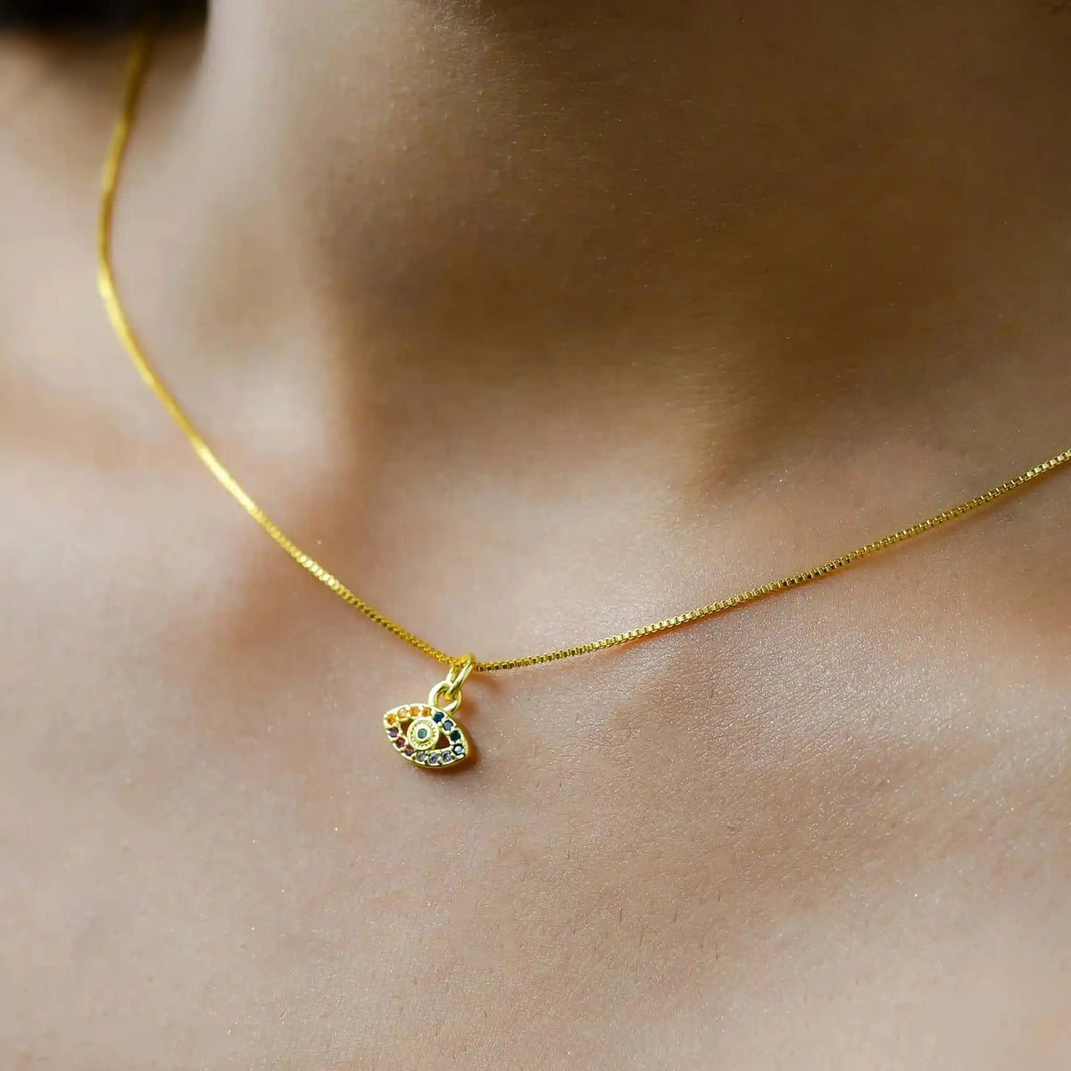 Cute Evil Eye Pendant Chain