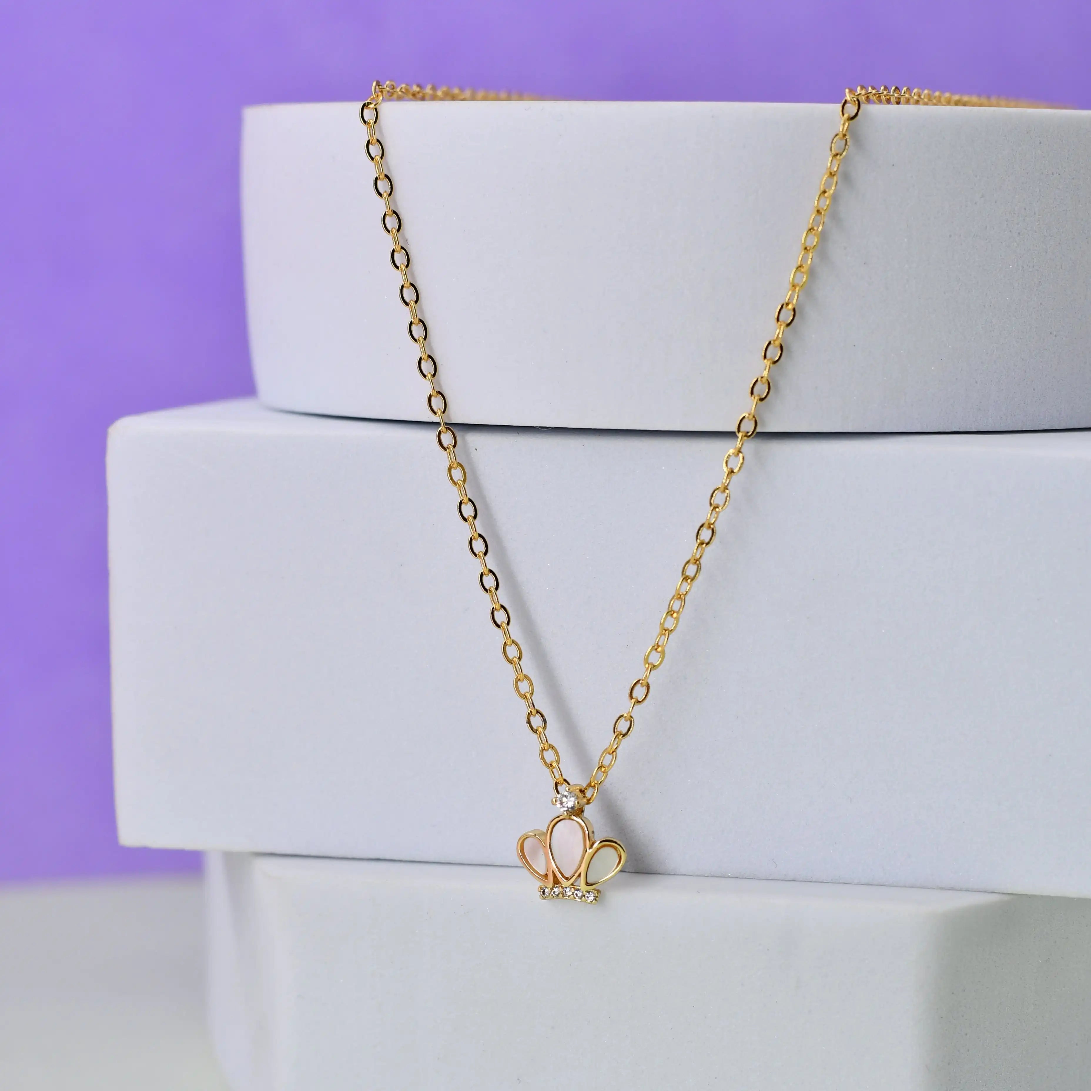 Cute MOP Princess Pendant Chain