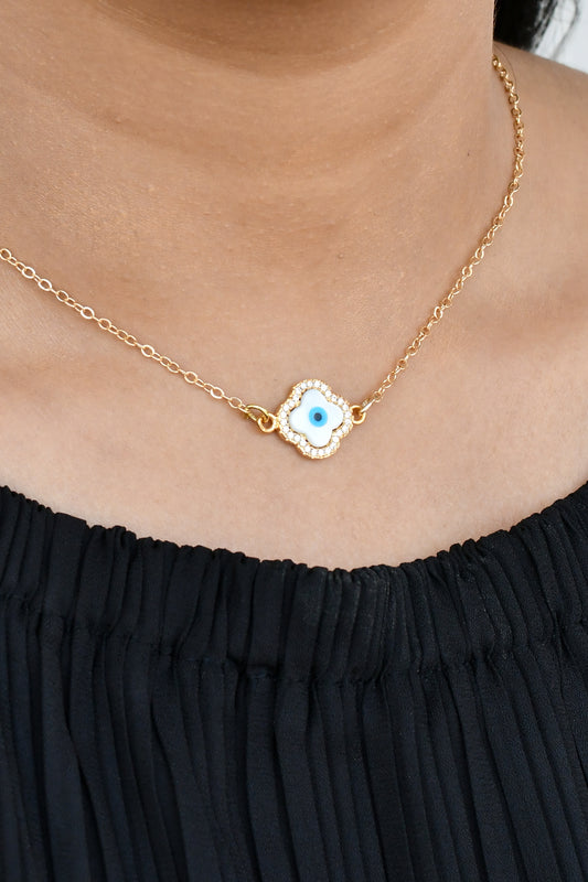 Clover Evil Eye Neckalce