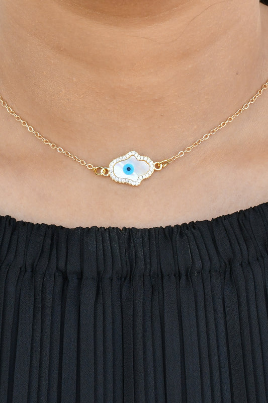 Evil Eye Hamza Necklace