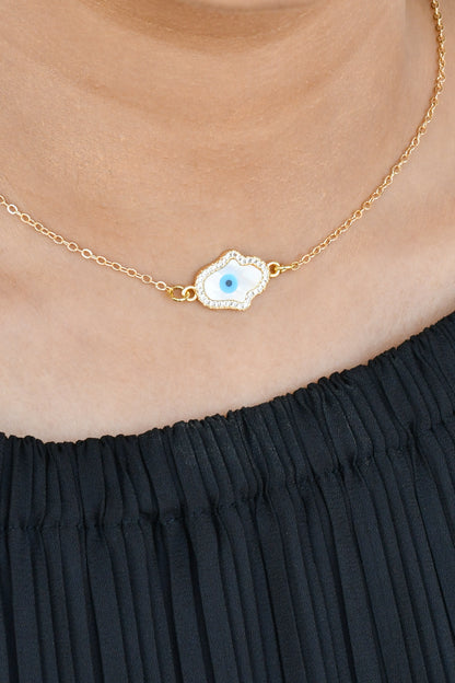 Evil Eye Hamza Necklace