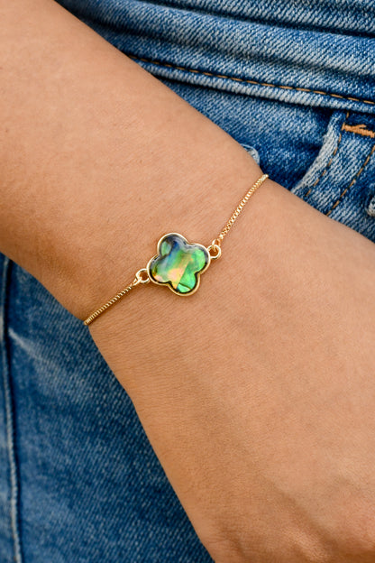 Oceanic Mother of Pearl Clover Bracelet