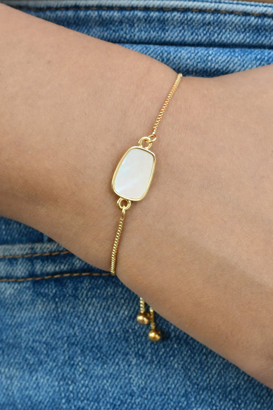 Oval Mother of Pearl (MOP) Bracelet