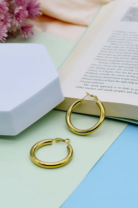 Chunky Gold Medium Hoops