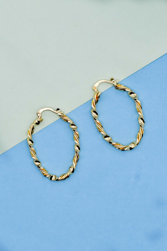 Twisted Oval Hoops