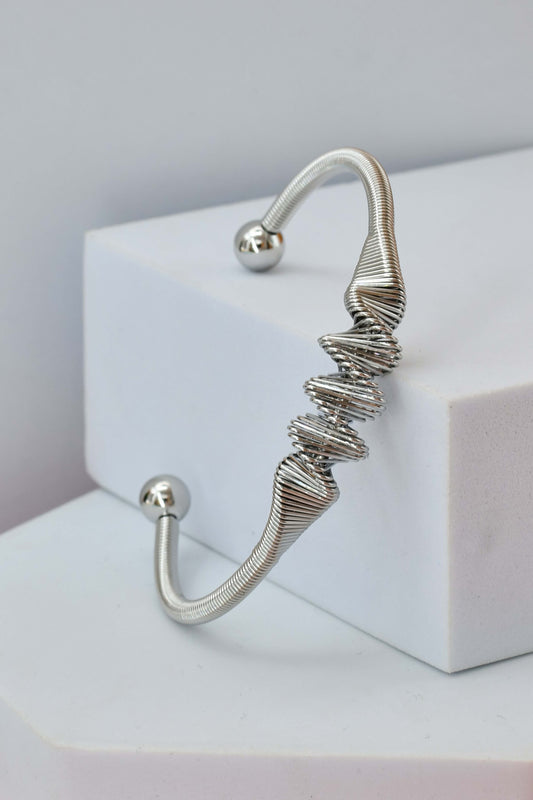 Silver Twisted Spring Kada