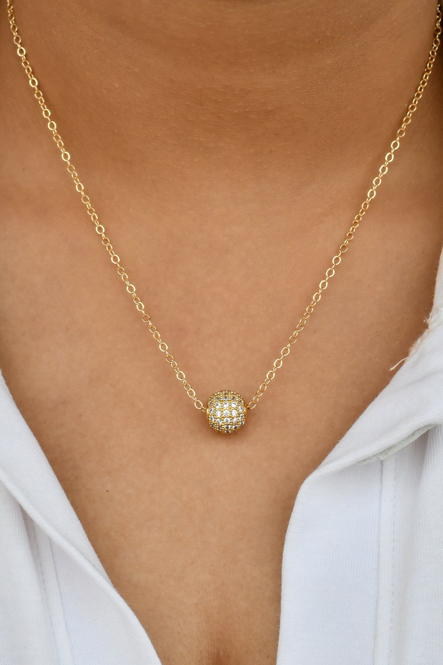 CZ Ball Necklace