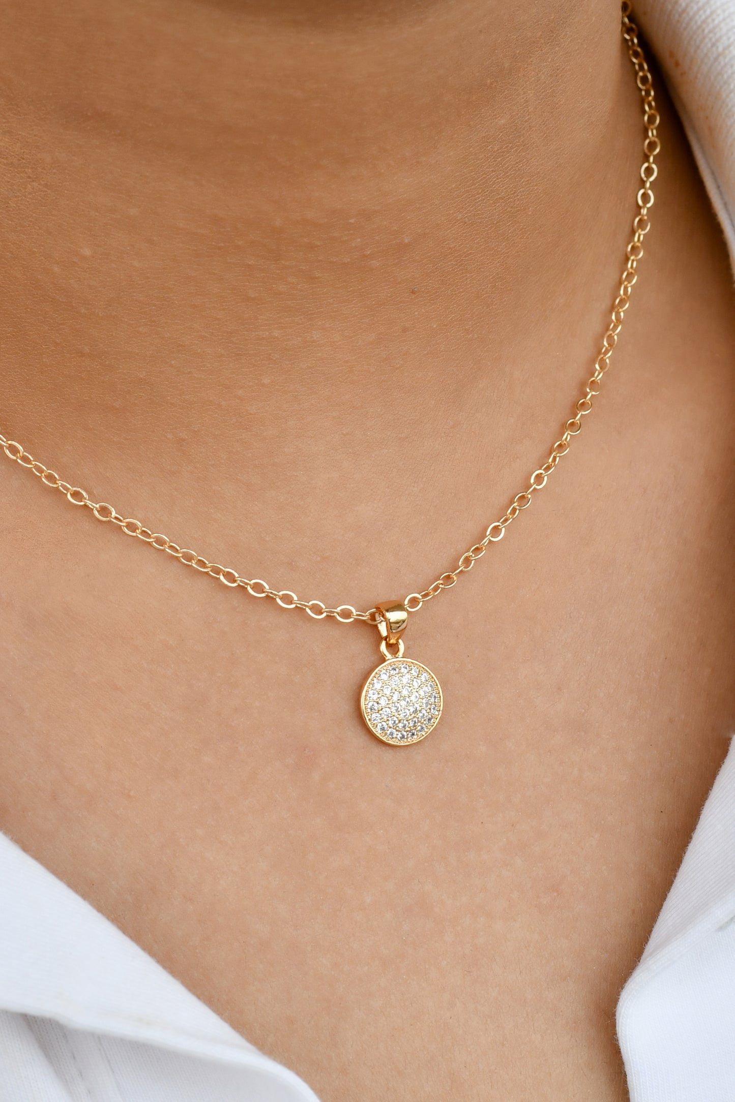 CZ Round Chain Necklace