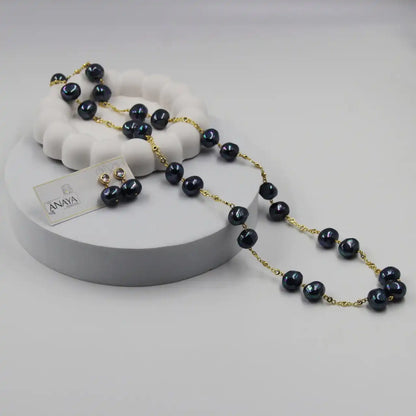Uncut Shell Pearl Long Set