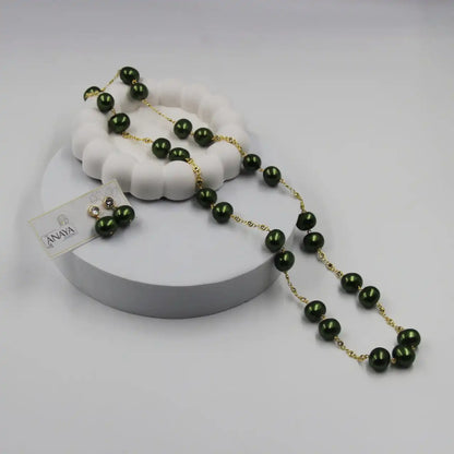 Uncut Shell Pearl Long Set