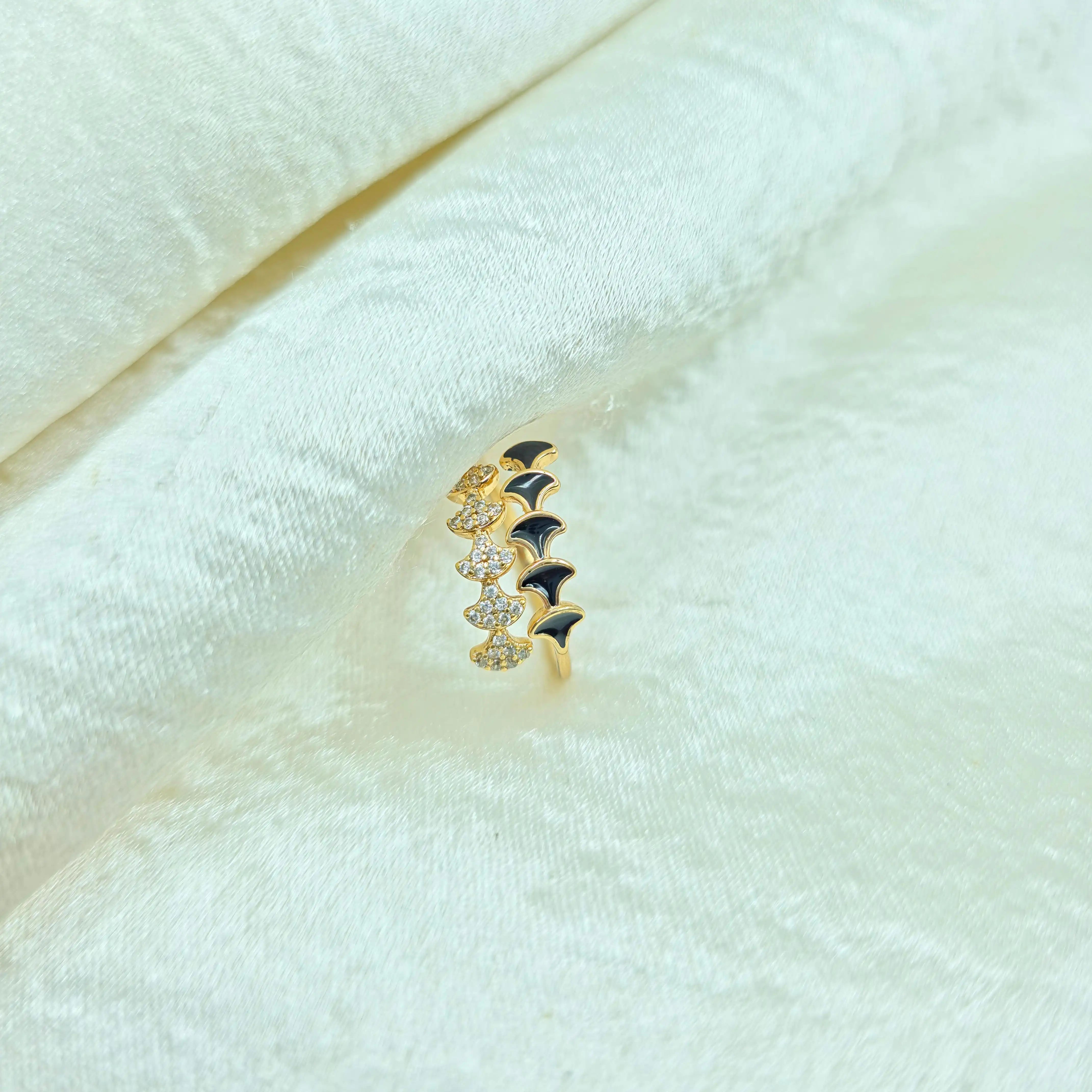 Enamel CZ Ring