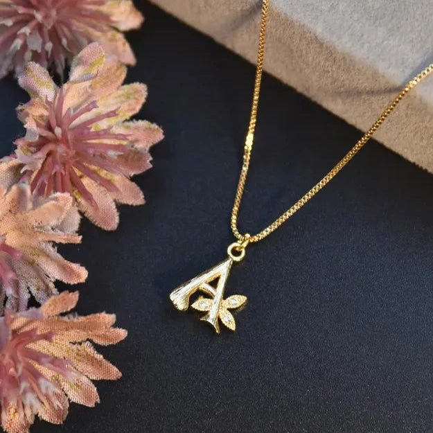 Floral Alphabet Pendant Chain