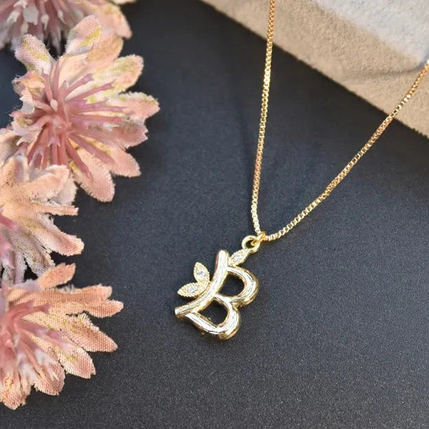 Floral Alphabet Pendant Chain