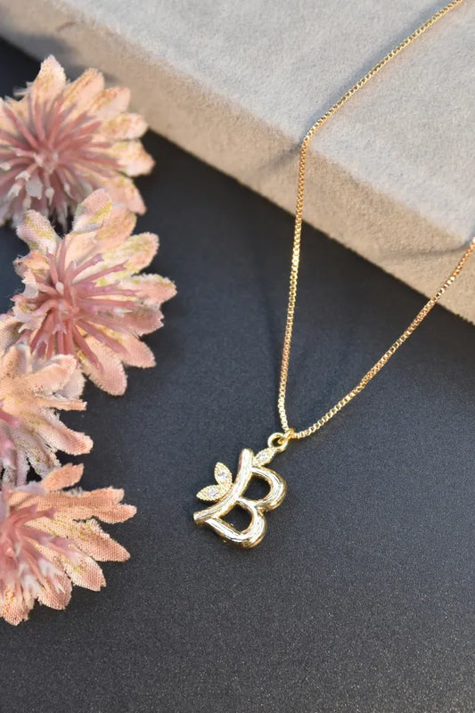 Floral Alphabet Pendant Chain