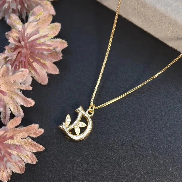 Floral Alphabet Pendant Chain