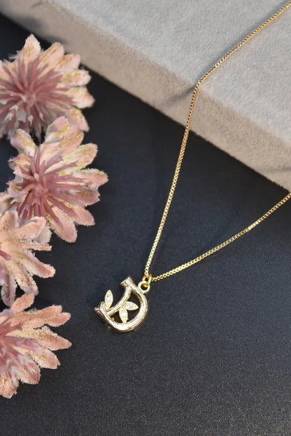 Floral Alphabet Pendant Chain