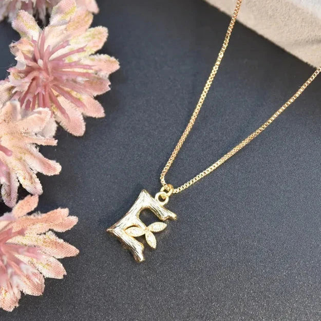 Floral Alphabet Pendant Chain