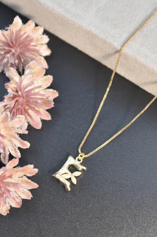 Floral Alphabet Pendant Chain