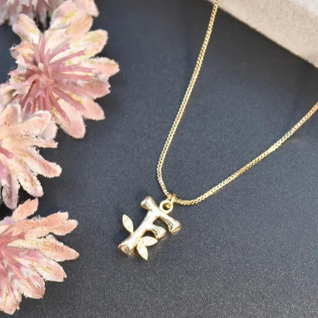 Floral Alphabet Pendant Chain