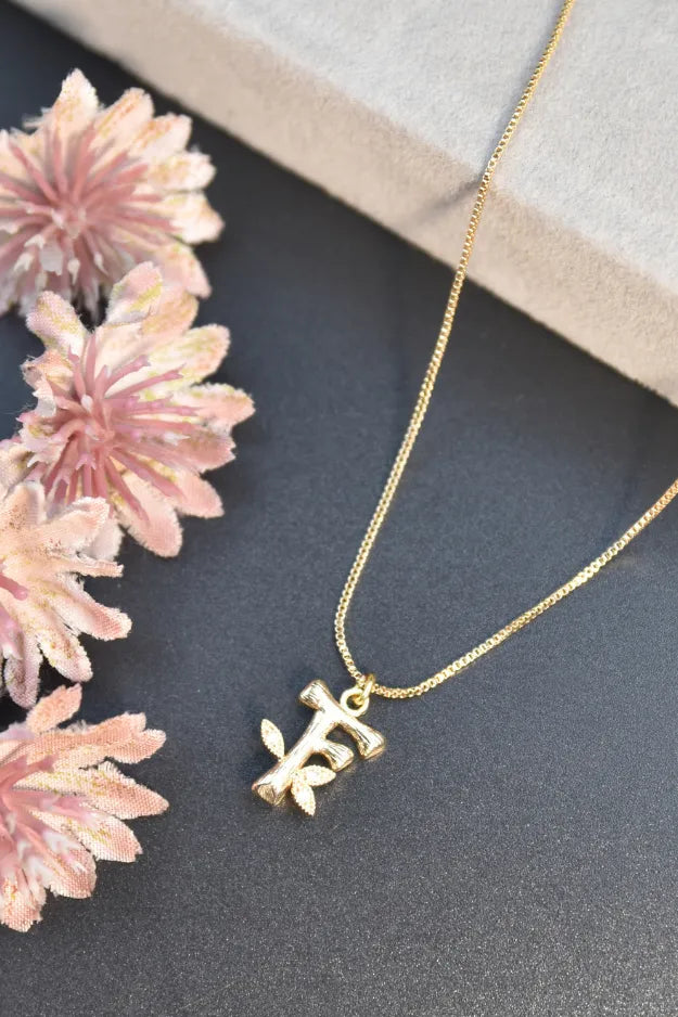 Floral Alphabet Pendant Chain