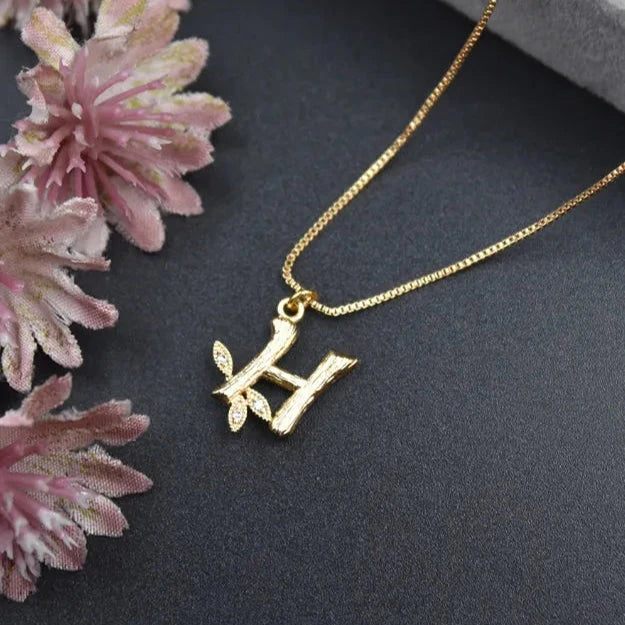 Floral Alphabet Pendant Chain