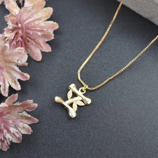 Floral Alphabet Pendant Chain