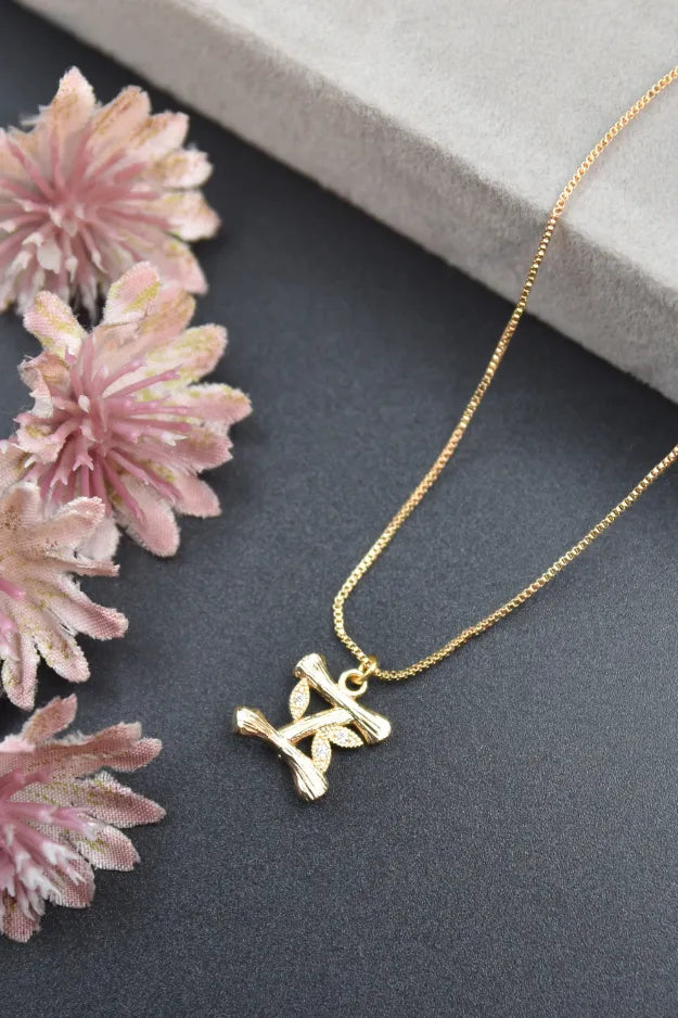 Floral Alphabet Pendant Chain