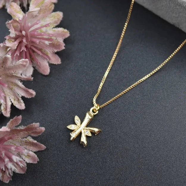 Floral Alphabet Pendant Chain