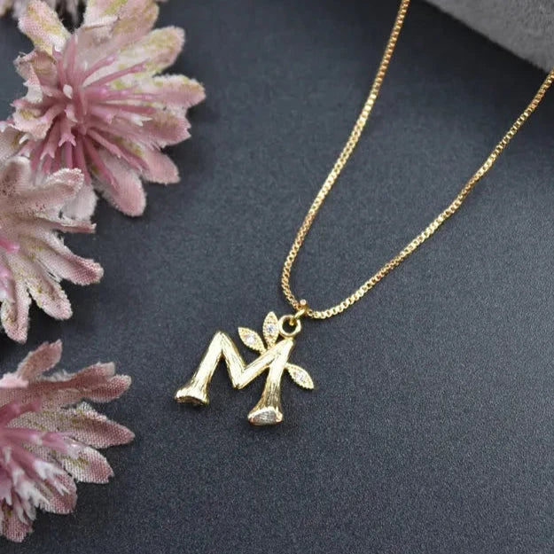 Floral Alphabet Pendant Chain