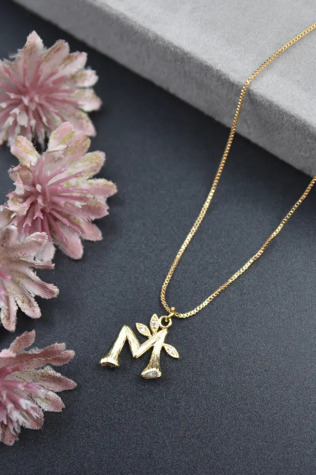 Floral Alphabet Pendant Chain