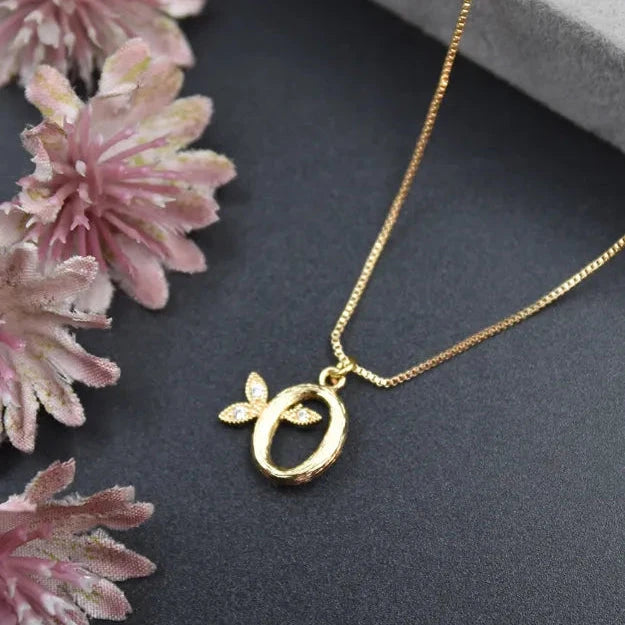 Floral Alphabet Pendant Chain
