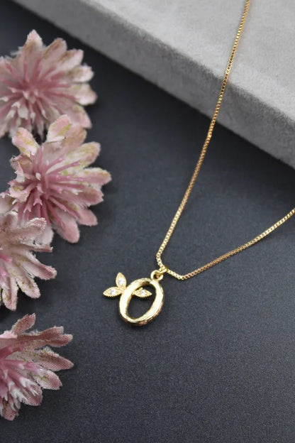 Floral Alphabet Pendant Chain