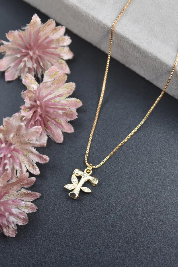 Floral Alphabet Pendant Chain
