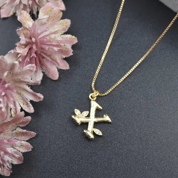Floral Alphabet Pendant Chain