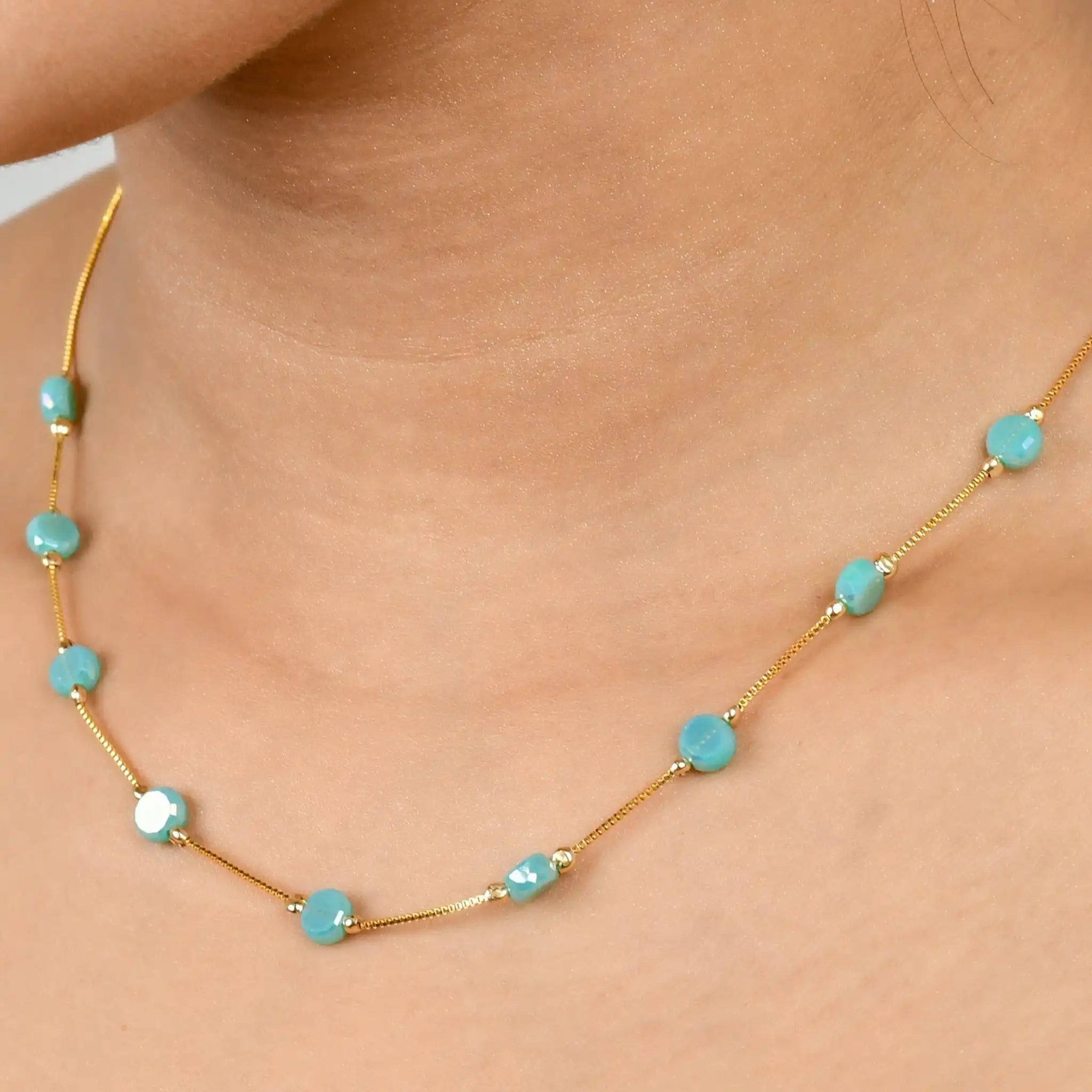 Flat Round Dainty Necklace