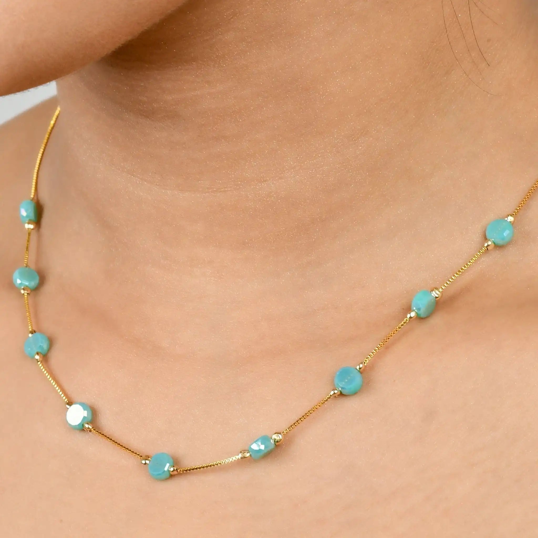 Flat Round Dainty Necklace