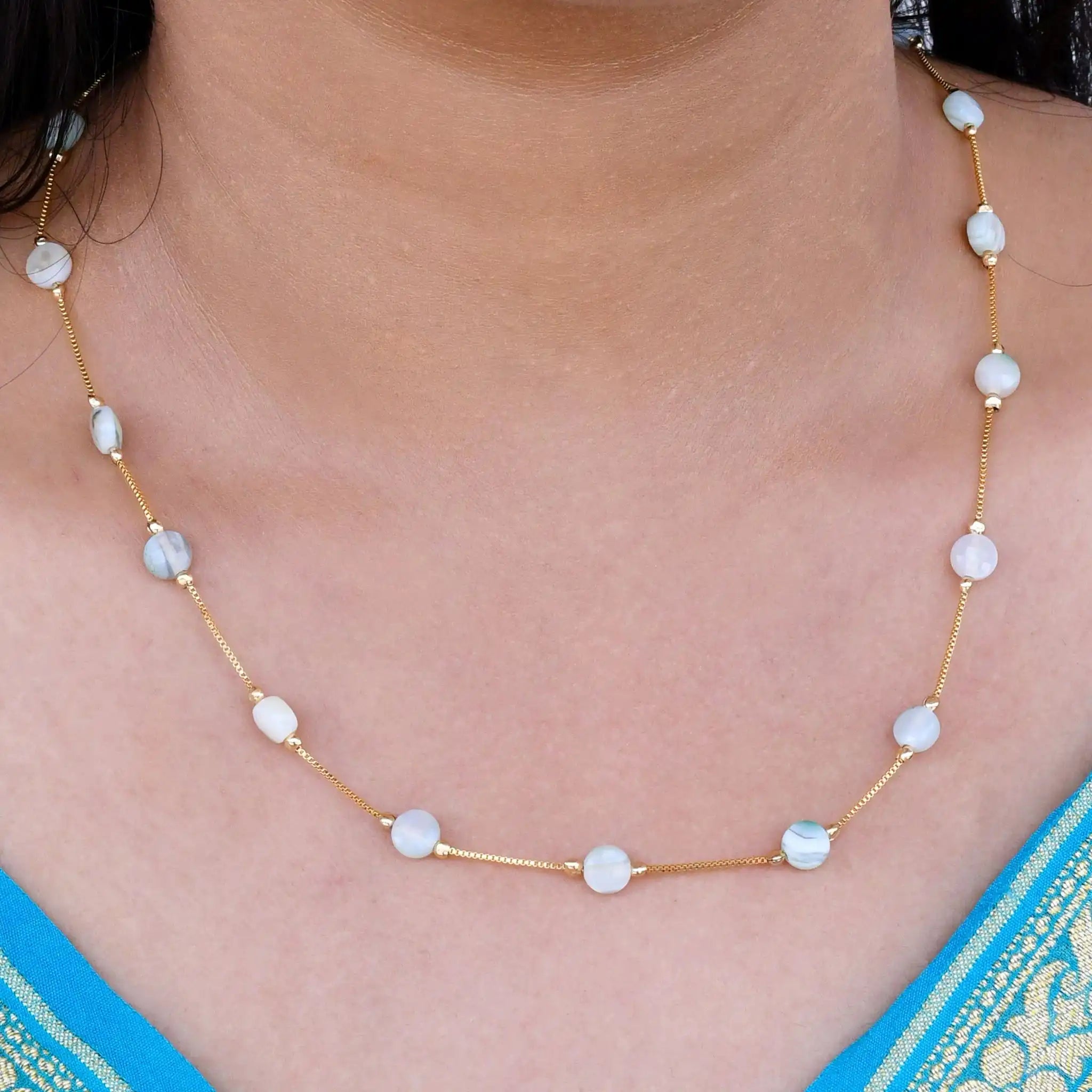 Flat Round Dainty Necklace
