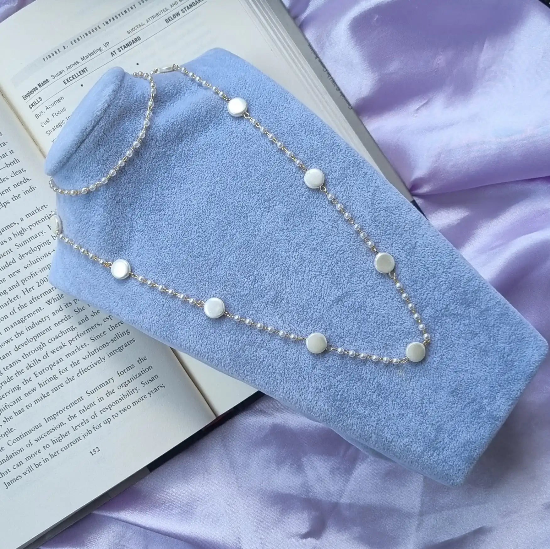 Flat Round Pearl Necklace