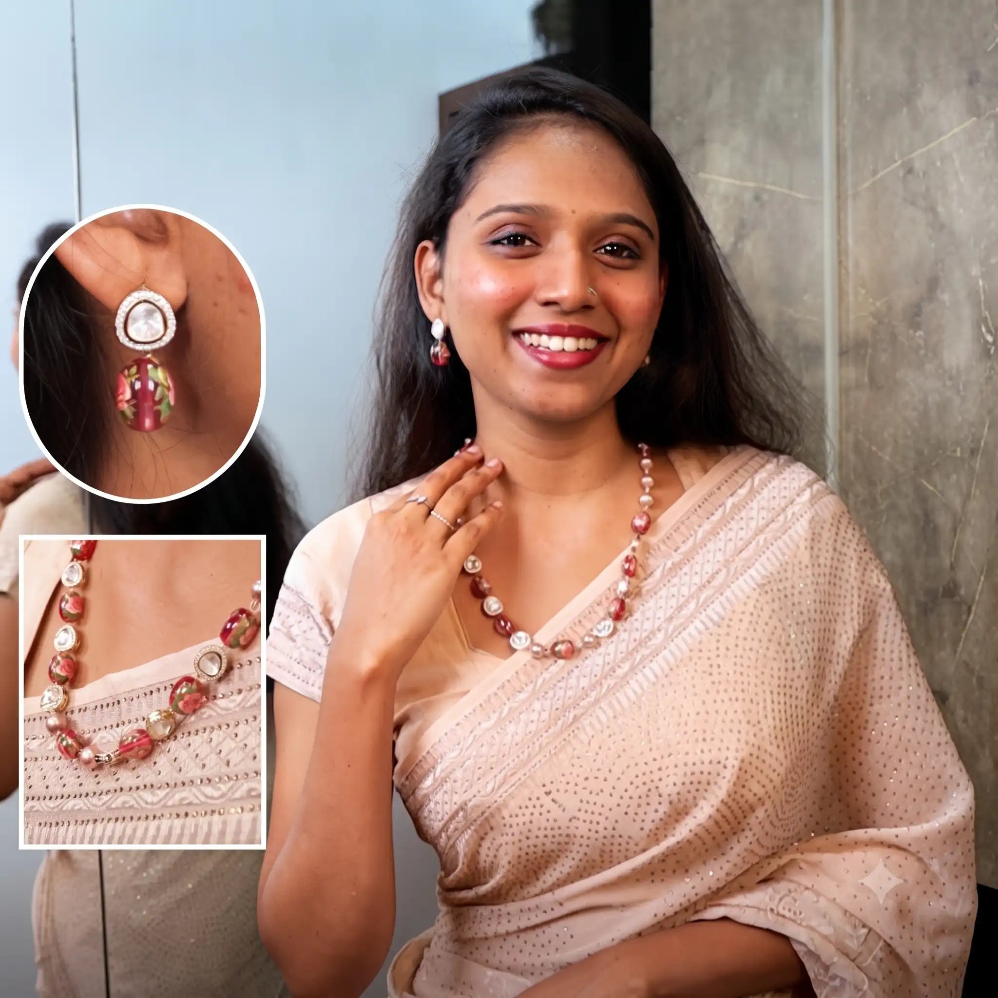 Floral Elegance Kundan Set