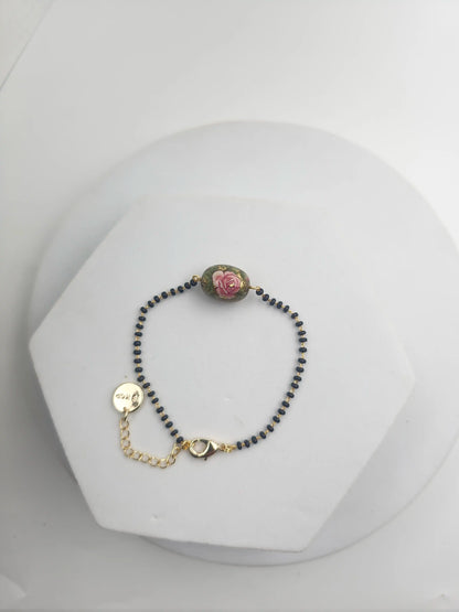 Japanese Decal Floral Hand MS Bracelet