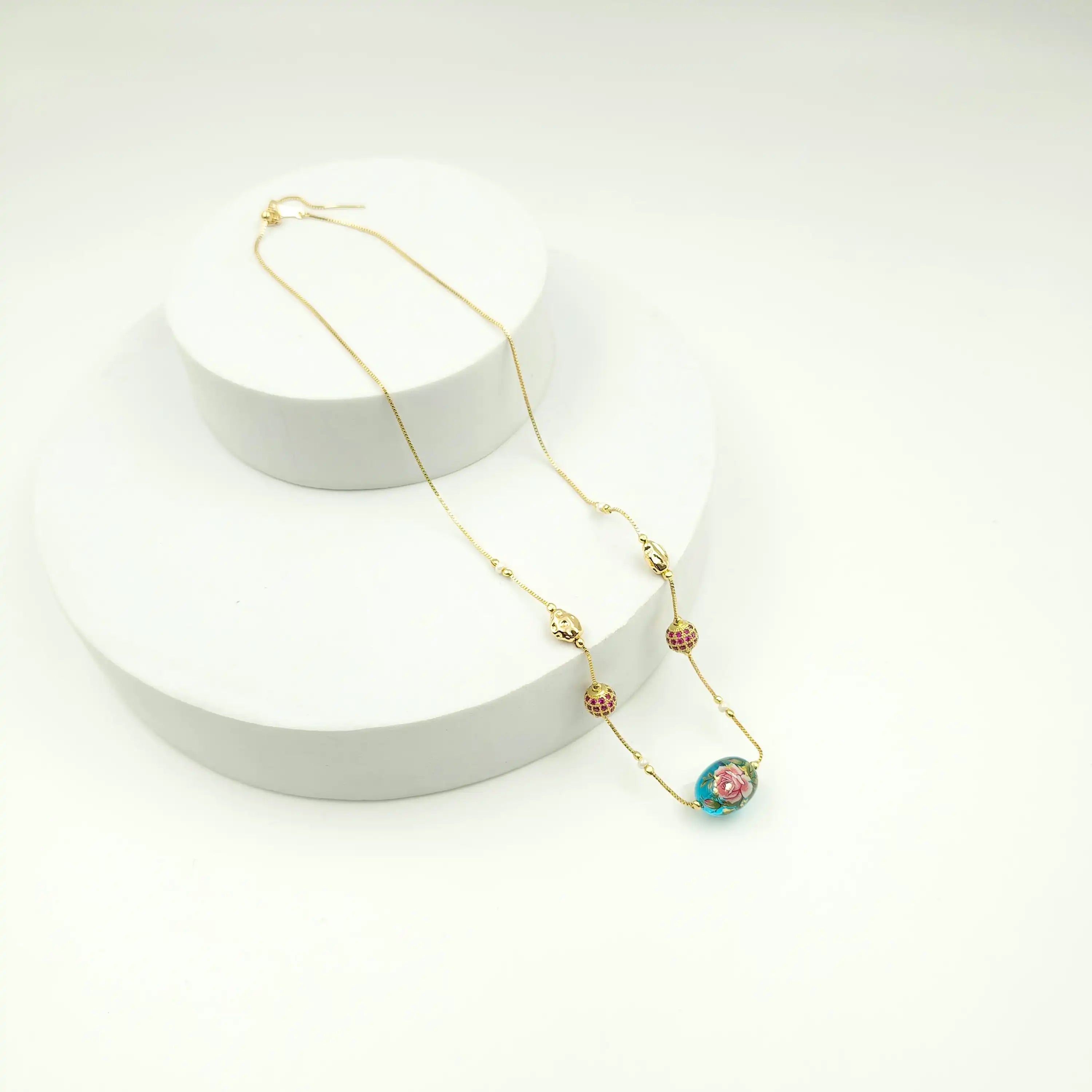 Floral Indian Dainty Necklace