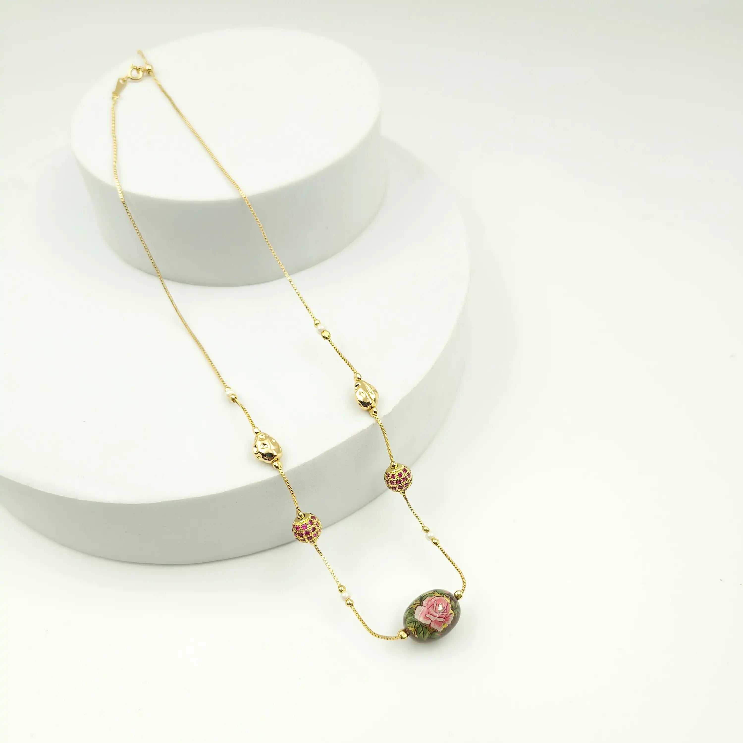 Floral Indian Dainty Necklace